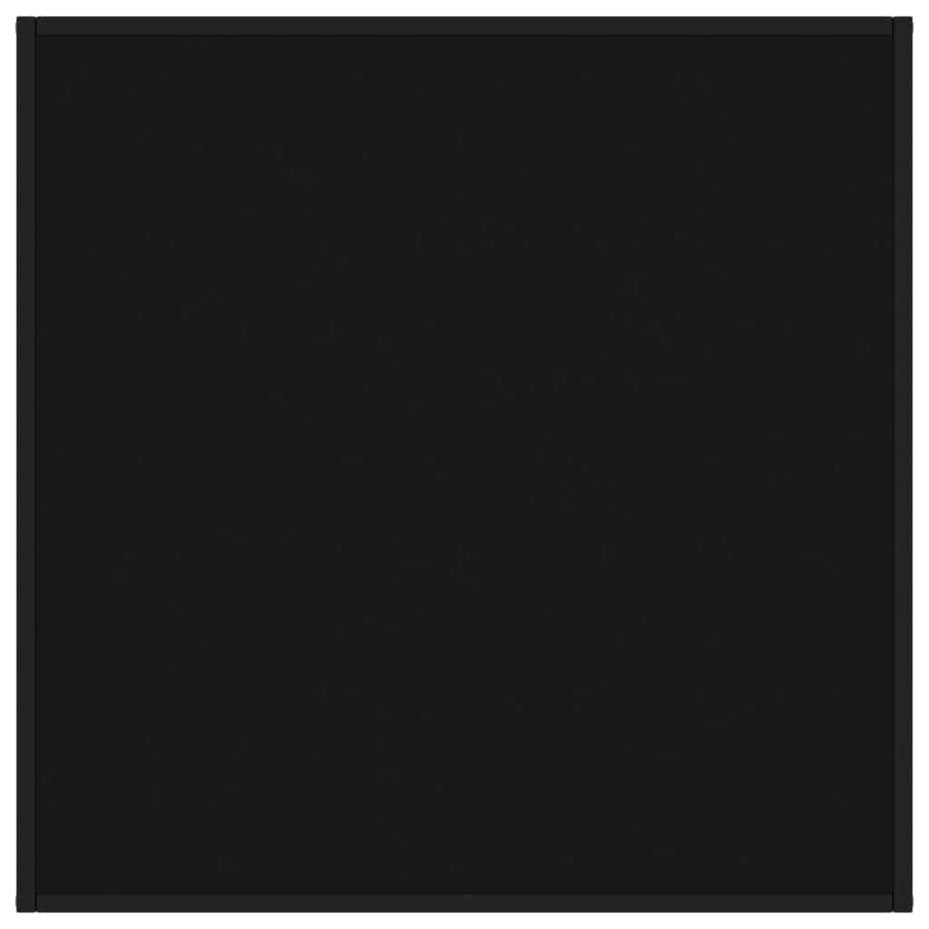 vidaXL Mesa de centro negra con vidrio negro 90x90x50 cm