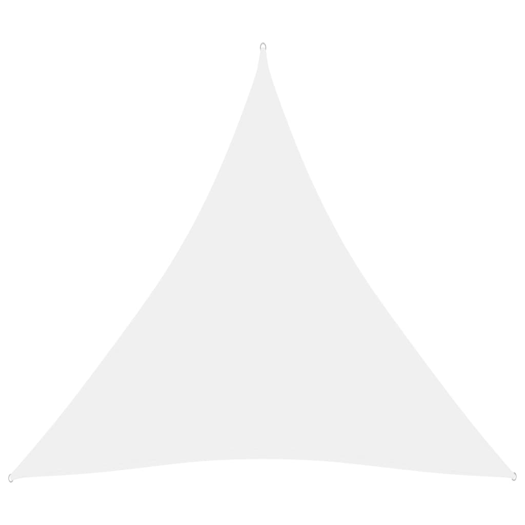 vidaXL Toldo de vela triangular tela Oxford blanco 4x4x4 m