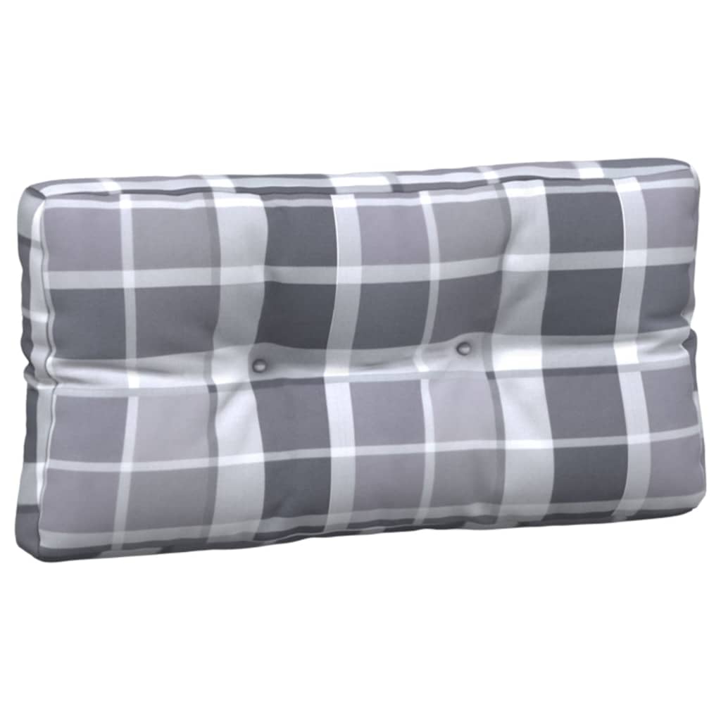 vidaXL Cojines para sofá de palets 5 unidades tela a cuadros gris