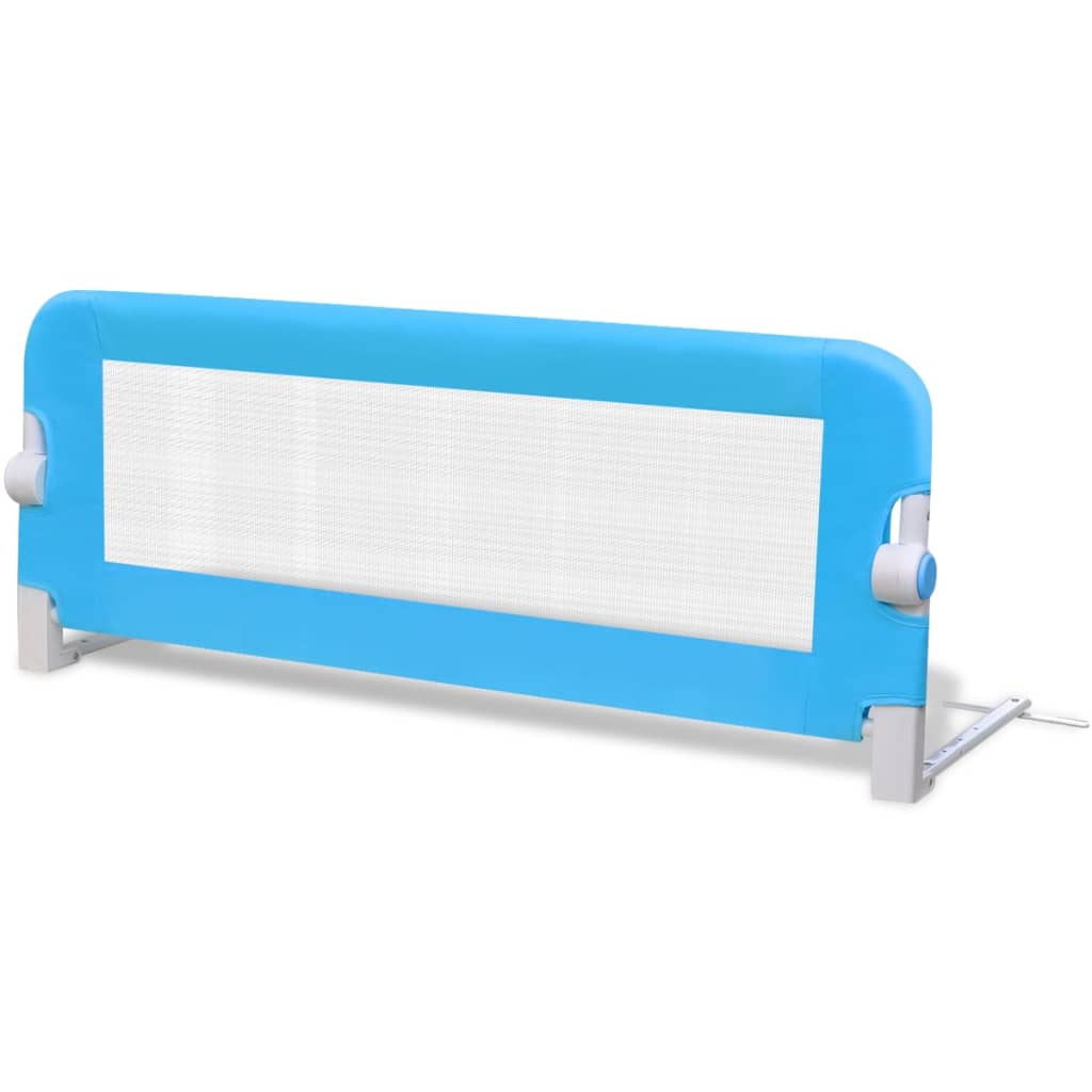 vidaXL Barandilla de seguridad cama de niño 2 uds azul 102x42 cm