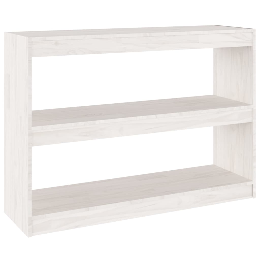 vidaXL Estantería/divisor de espacios madera pino blanco 100x30x71,5 cm