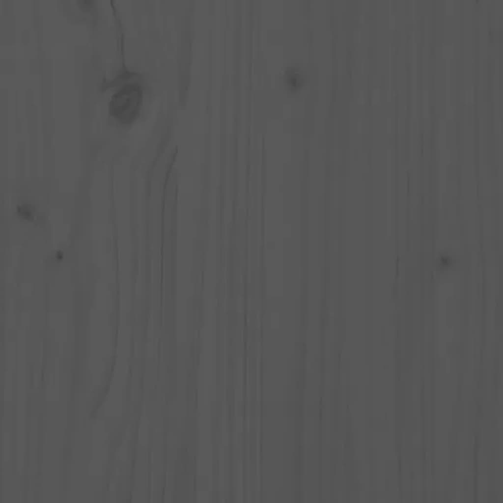 vidaXL Soporte de monitor madera maciza de pino gris 50x24x13 cm