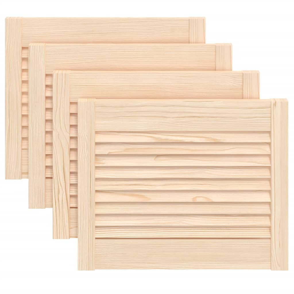 vidaXL Puerta de armario de lamas 4 uds madera de pino 39,5x49,4 cm