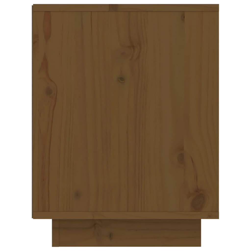 vidaXL Armario zapatero madera maciza de pino marrón miel 60x34x45 cm