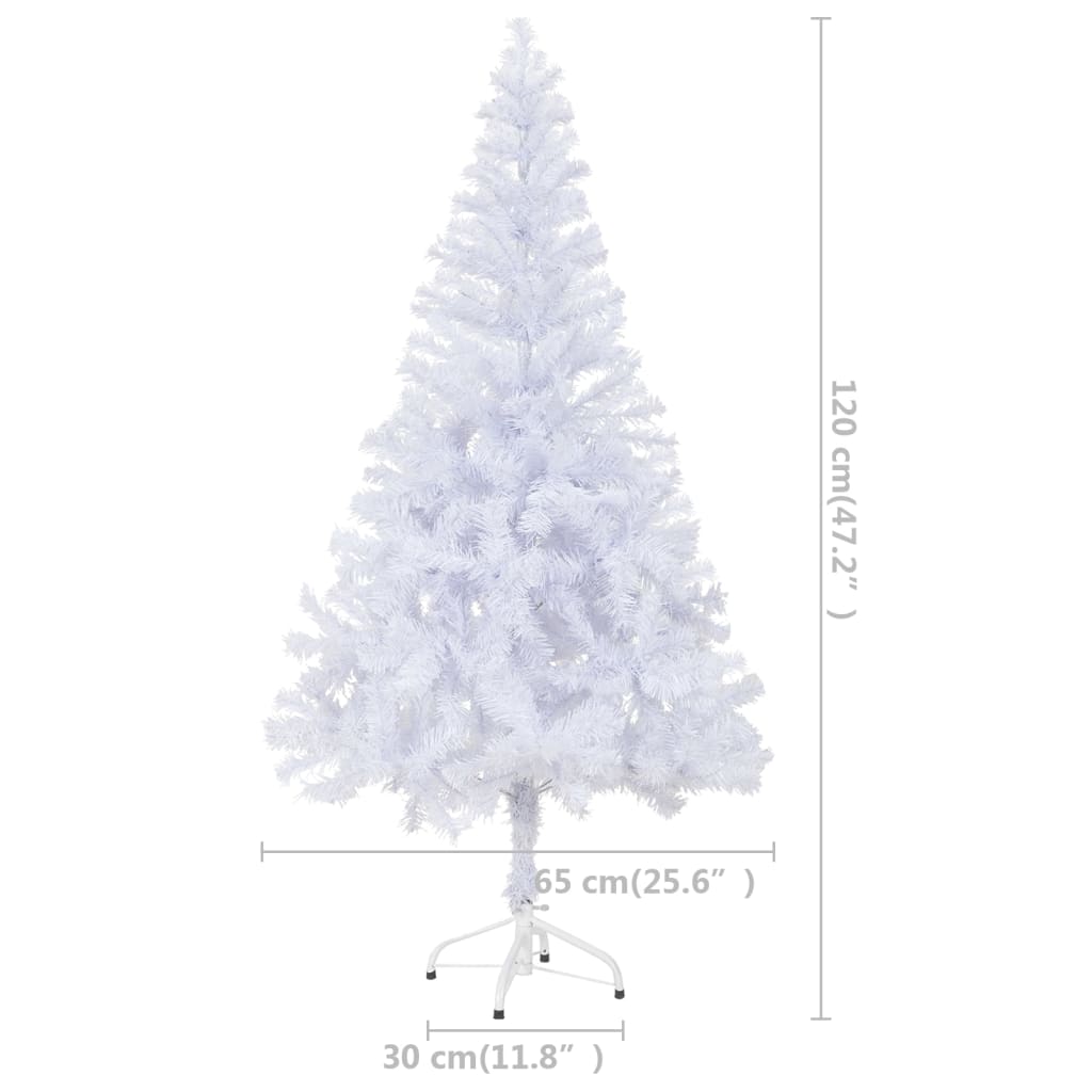 vidaXL Árbol de Navidad artificial con soporte 120 cm 230 ramas