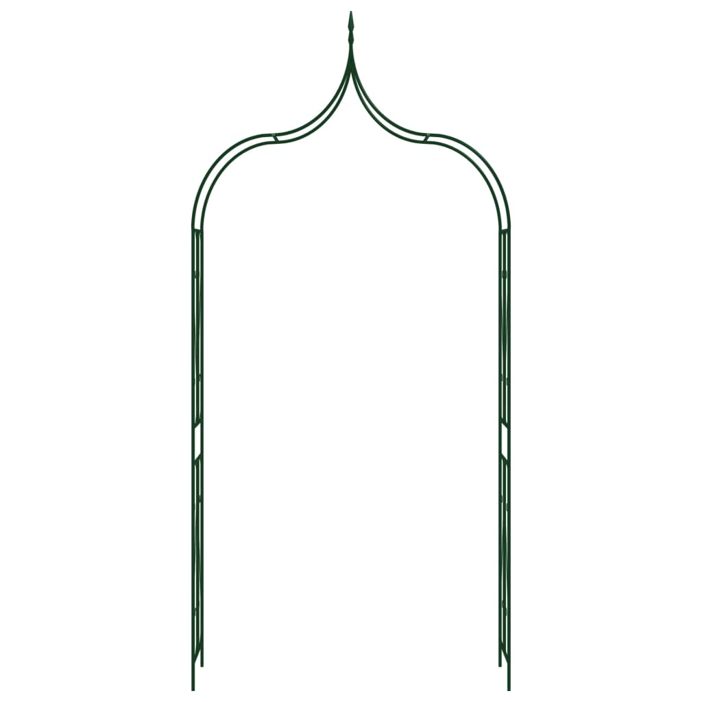 vidaXL Arco de jardín hierro verde oscuro 120x38x258 cm