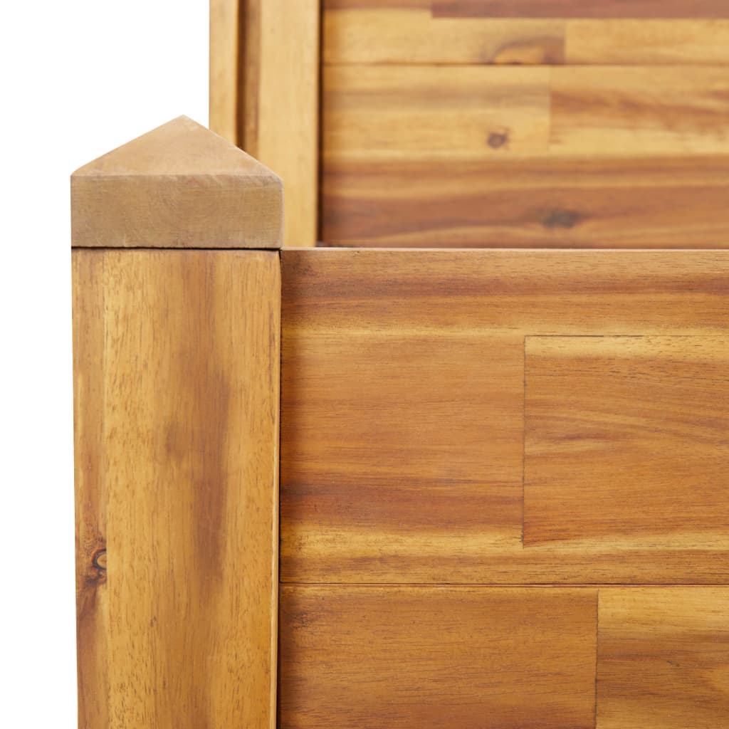 vidaXL Jardinera de 2 niveles madera maciza de acacia 110x75x84 cm