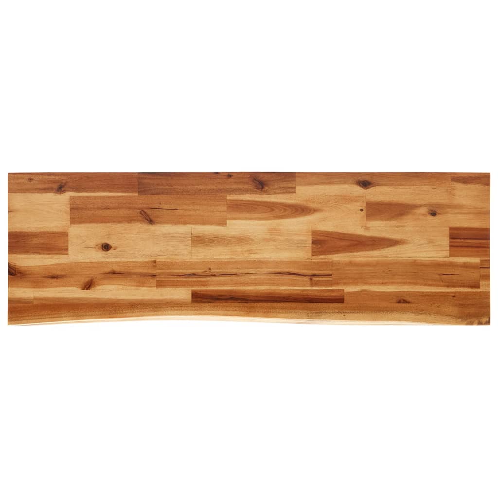 vidaXL Mesa consola con borde vivo madera maciza acacia 110x35x80 cm