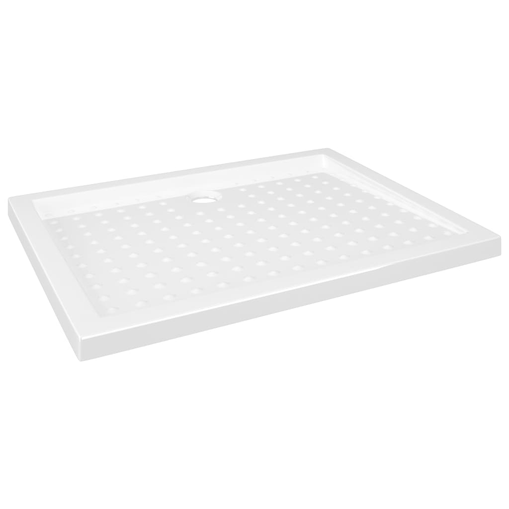 vidaXL Plato de ducha con puntos ABS blanco 90x70x4 cm
