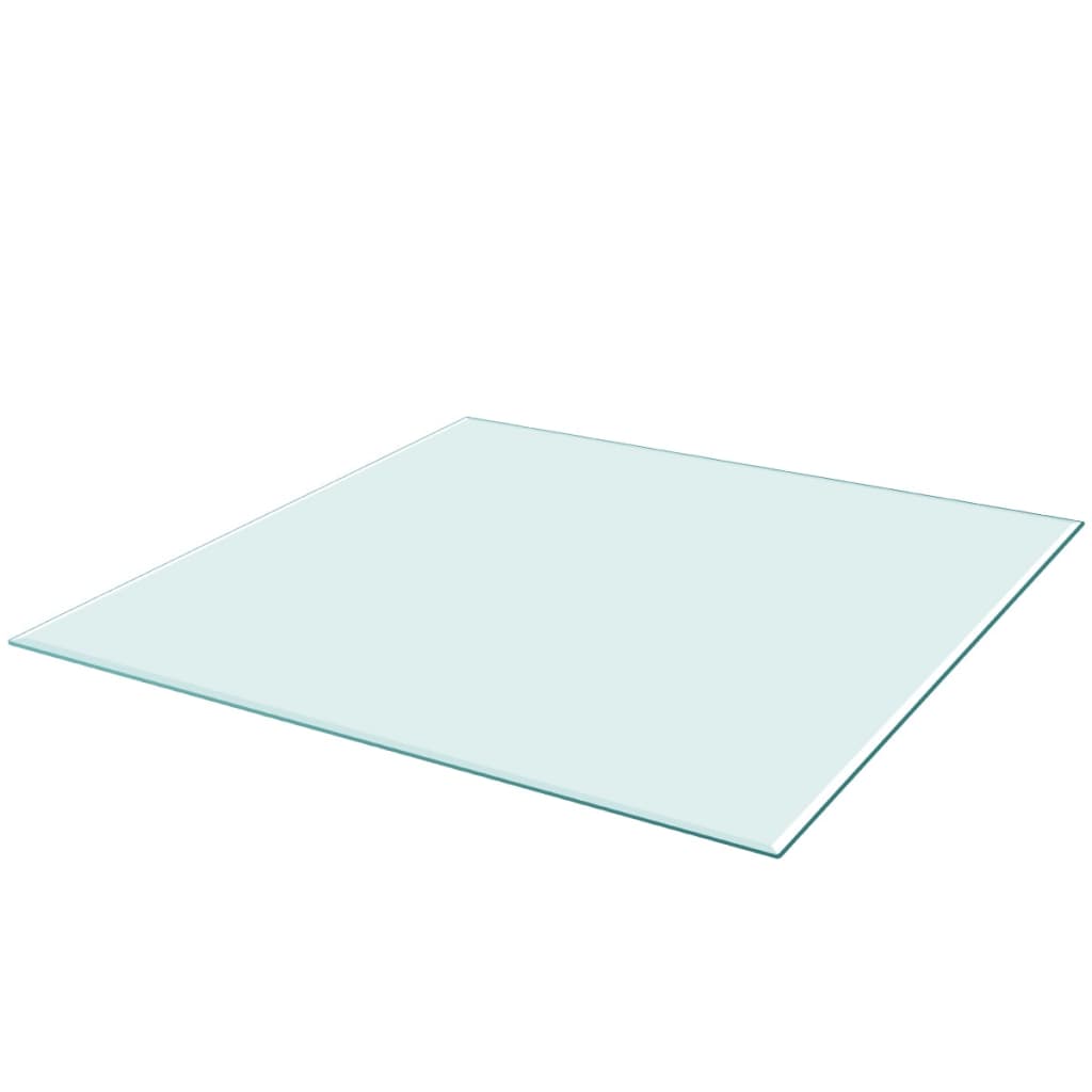 vidaXL Tablero de mesa de cristal templado cuadrado 800x800 mm