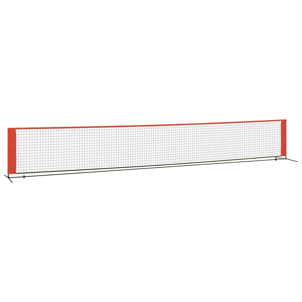 vidaXL Red de tenis poliéster negro y rojo 600x100x87 cm