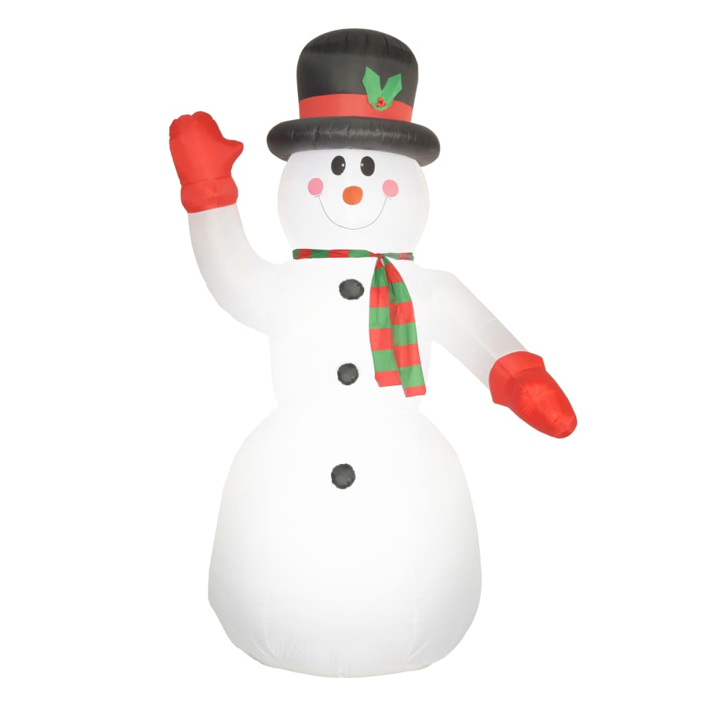 vidaXL Muñeco de nieve de Navidad inflable con LED IP44 300 cm