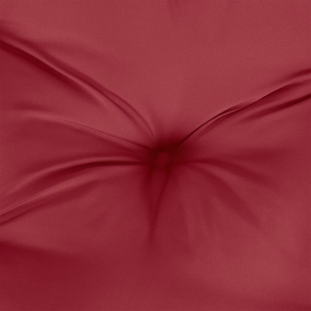 vidaXL Cojines de palets de jardín 4 uds Oxford rojo tinto 50x50x7 cm