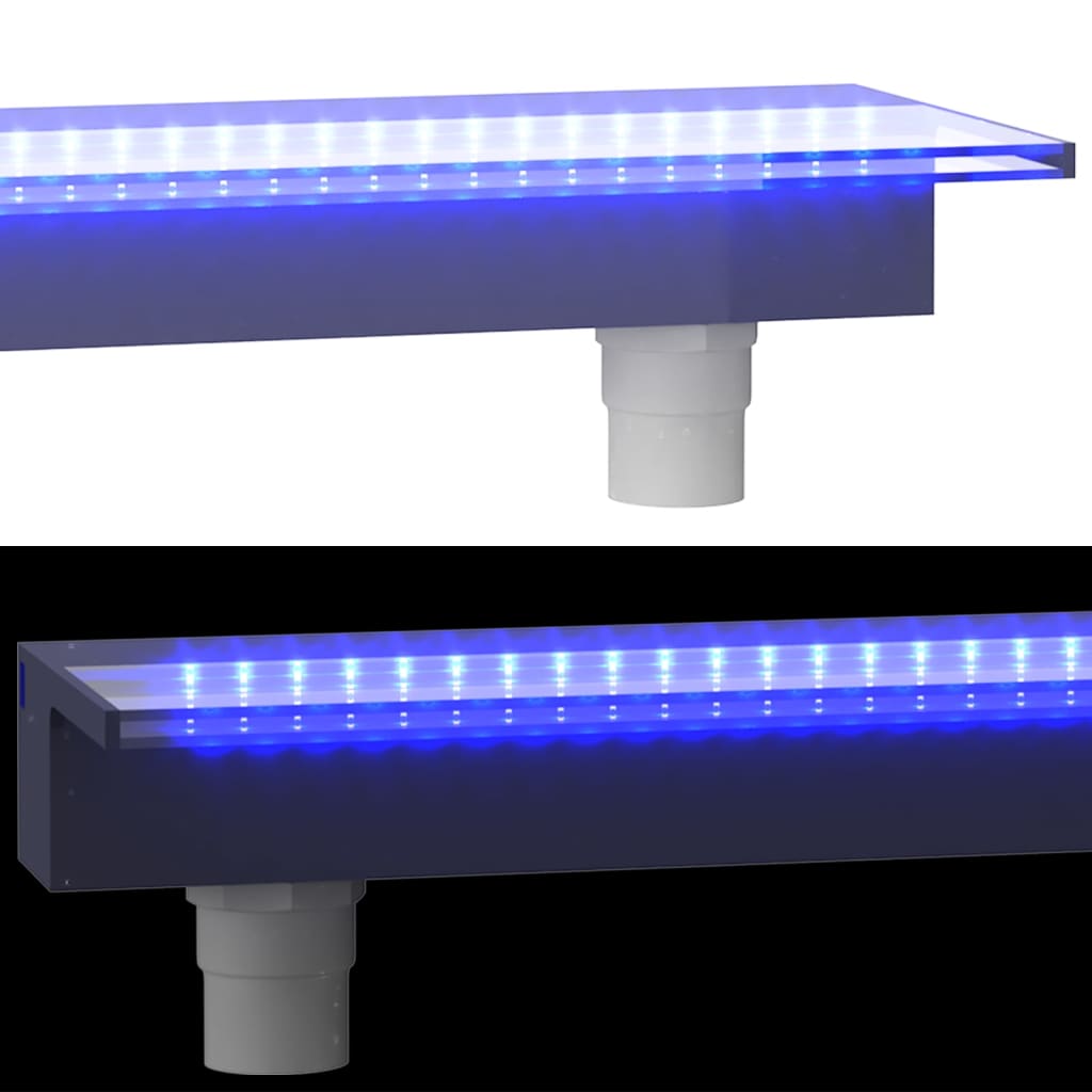 vidaXL Fuente cascada con LED RGB acrílico 60 cm