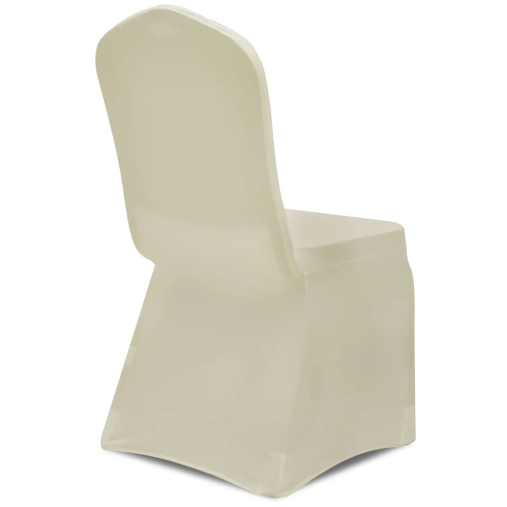Funda elástica para sillas, 50 piezas, Crema