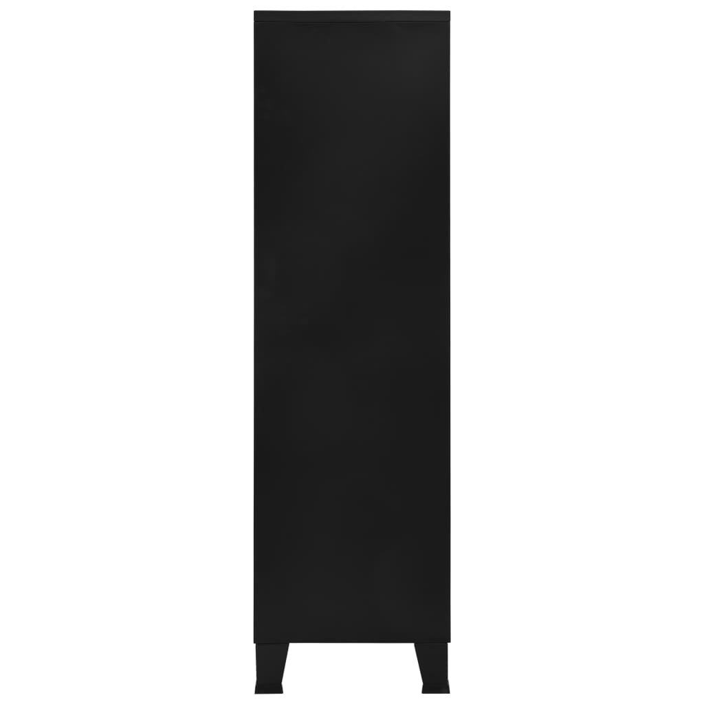vidaXL Armario industrial de acero negro 90x40x140 cm