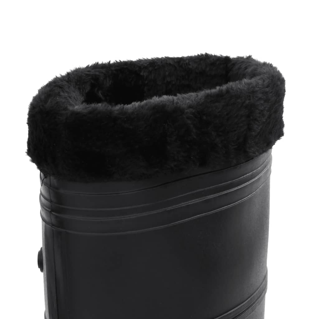 vidaXL Botas de agua con calcetines extraíbles negro número 41 PVC
