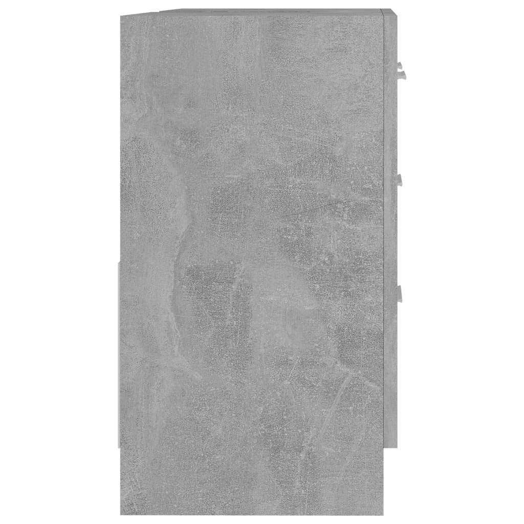 vidaXL Armario para lavabo contrachapada gris hormigón 63x30x54 cm