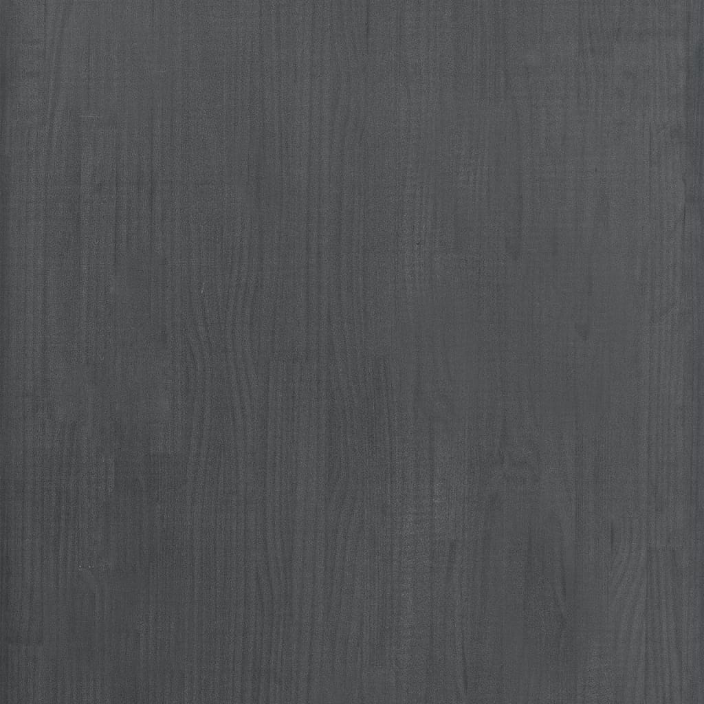 vidaXL Estantería de madera maciza pino gris 60x30x210 cm