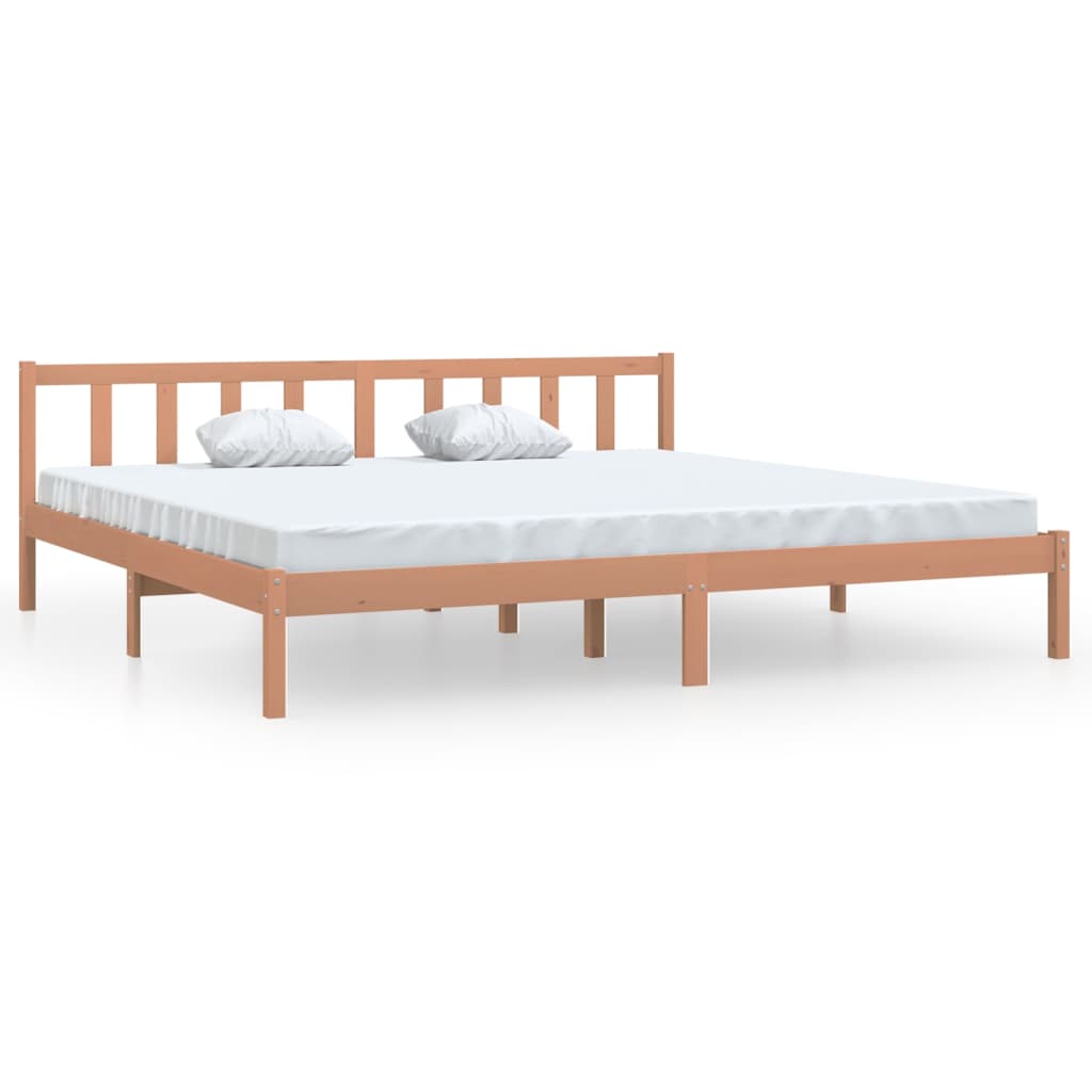 vidaXL Estructura cama madera maciza marrón miel Super King 180x200 cm