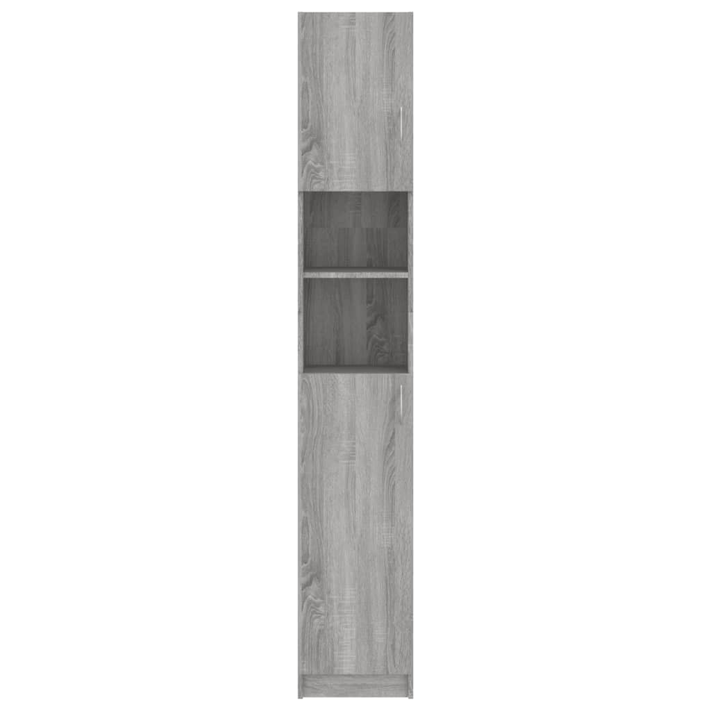 vidaXL Armario de baño madera contrachapada gris Sonoma 32x25,5x190 cm