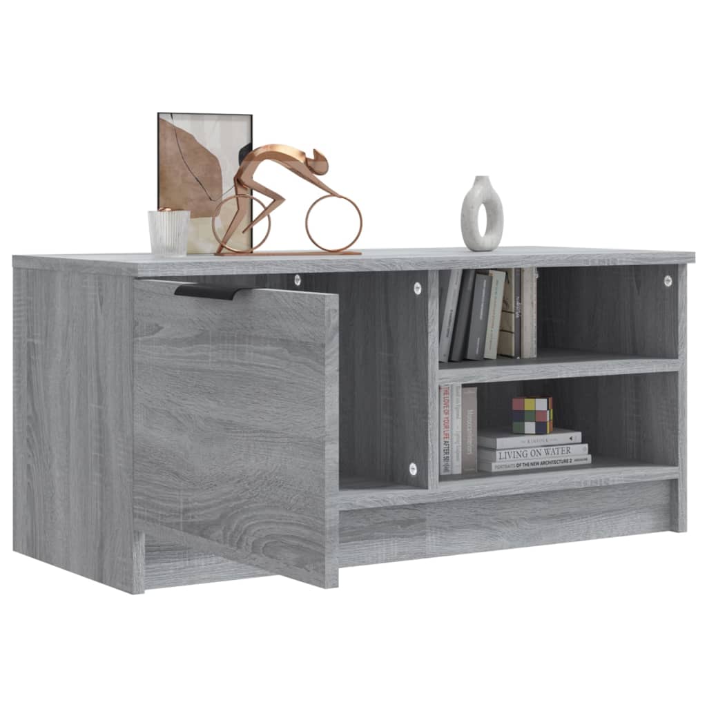 vidaXL Mueble para TV madera contrachapada gris Sonoma 80x35x36,5 cm