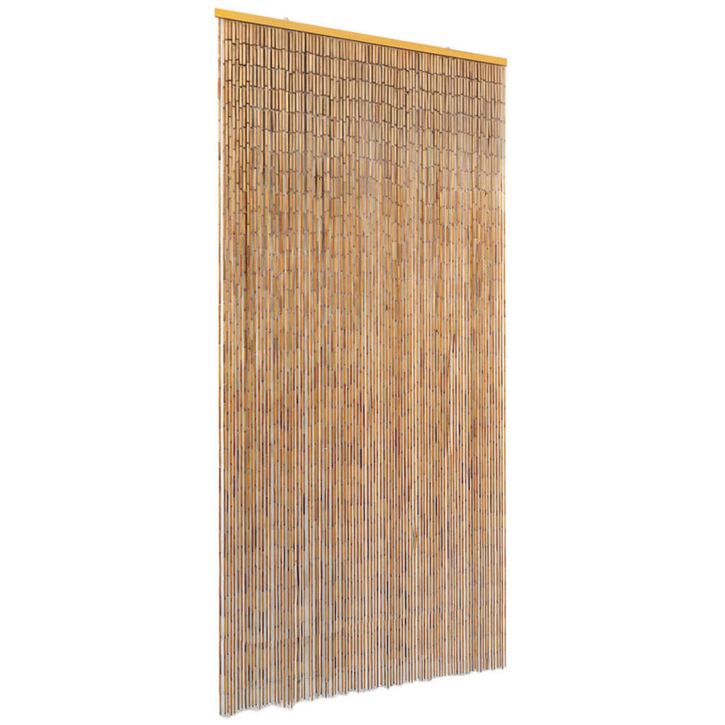 vidaXL Cortina de bambú para puerta contra insectos 90x220 cm