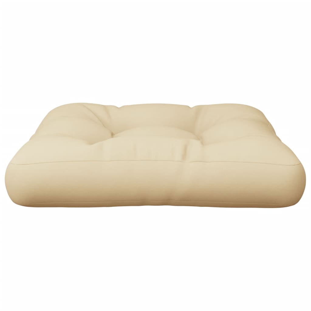 vidaXL Cojín para sofá de palets de tela beige 60x61,5x10 cm