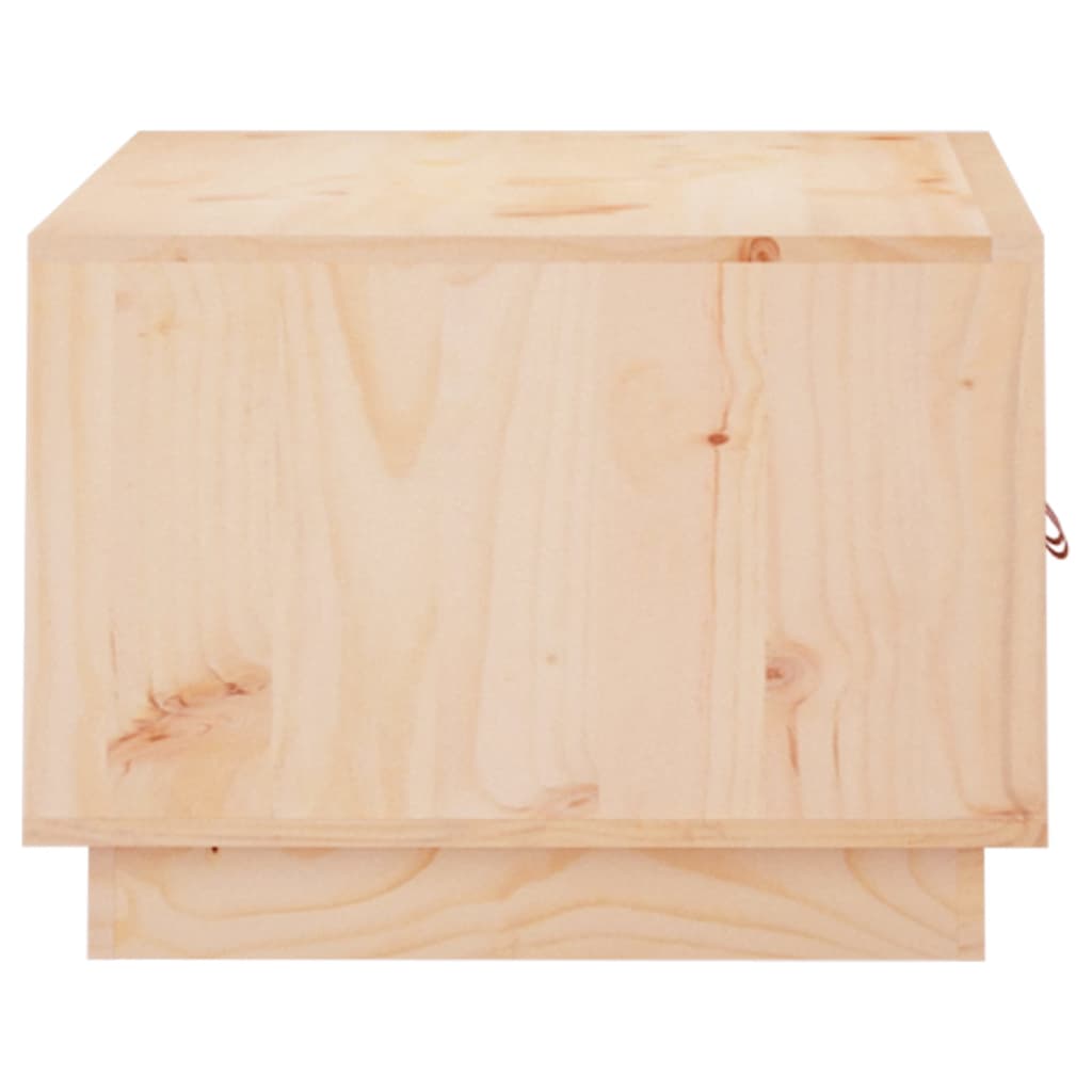 vidaXL Mesa de centro de madera maciza de pino 80x50x35 cm