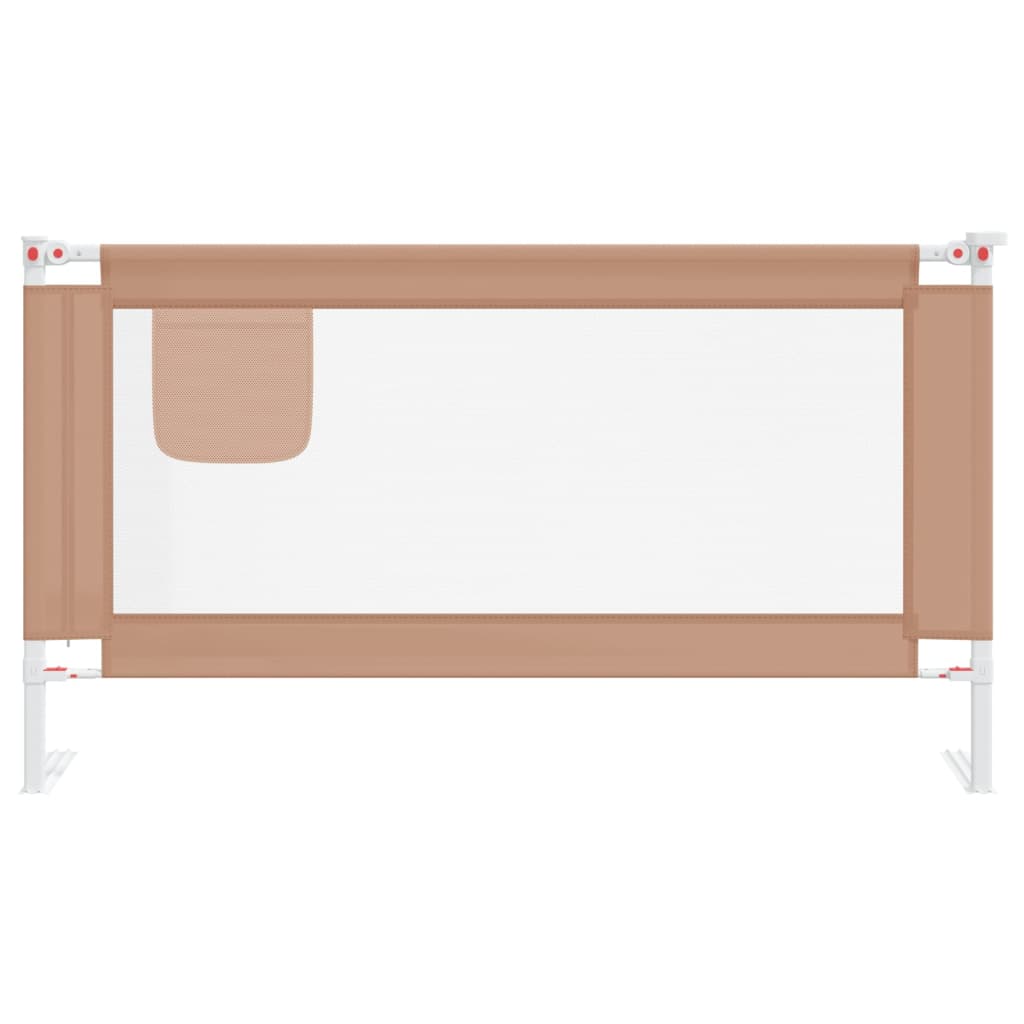 vidaXL Barandilla de seguridad cama de niño gris taupe tela 150x25 cm