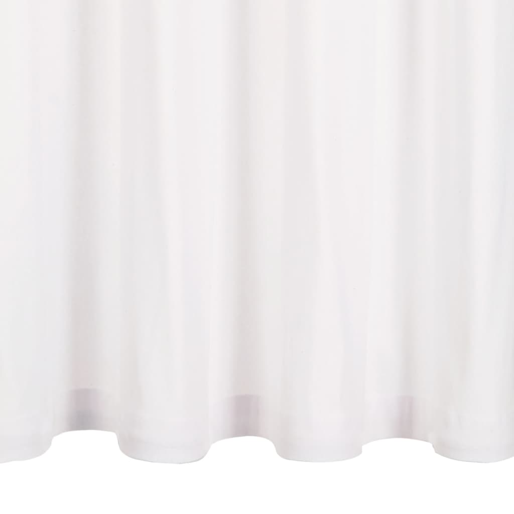 vidaXL Cortinas con anillas de metal 2 pzas algodón blanco 140x225 cm