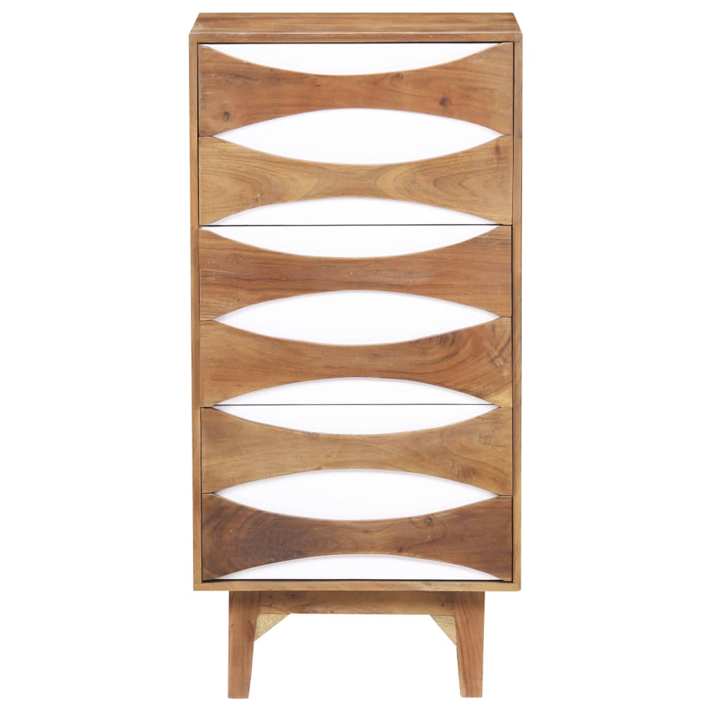 vidaXL Mueble con cajones de madera maciza de acacia 43,5x35x90 cm