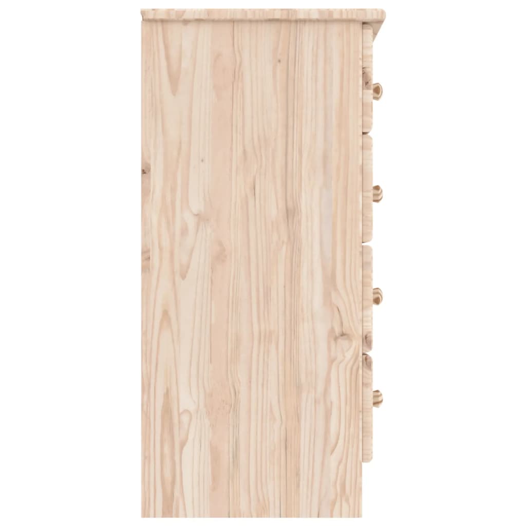 vidaXL Cómoda ALTA madera maciza pino 77x35x73 cm