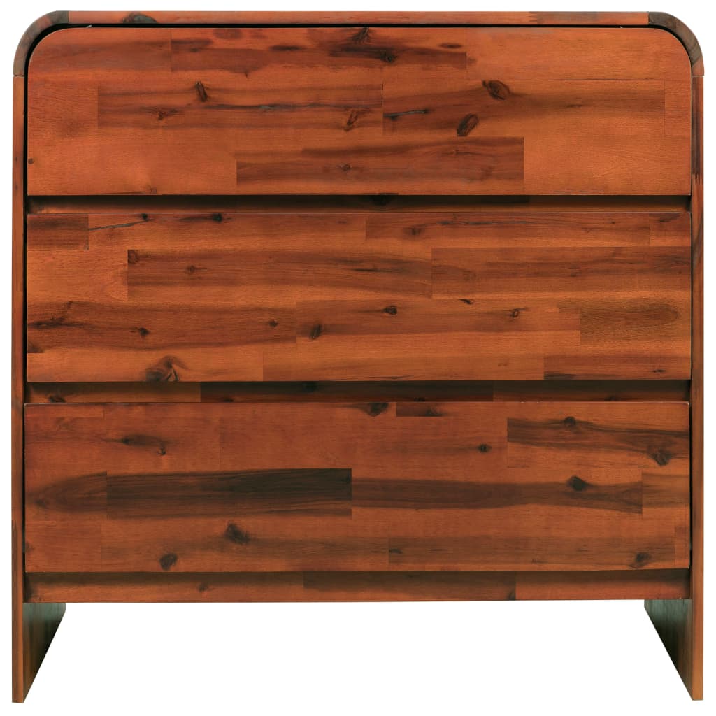 vidaXL Mueble de cajones madera acacia maciza 90x37x75 cm