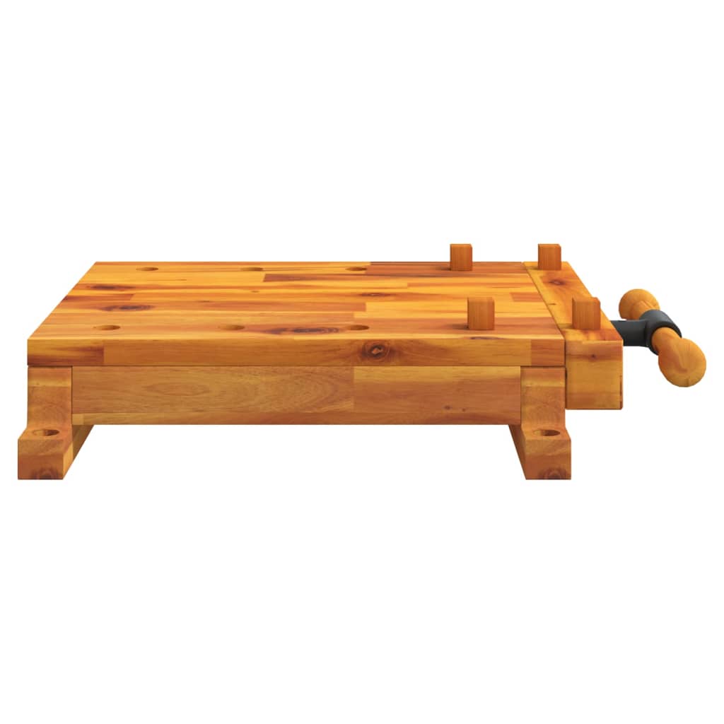 vidaXL Tablero banco de trabajo con tornillo banco madera 52x44x9,5 cm