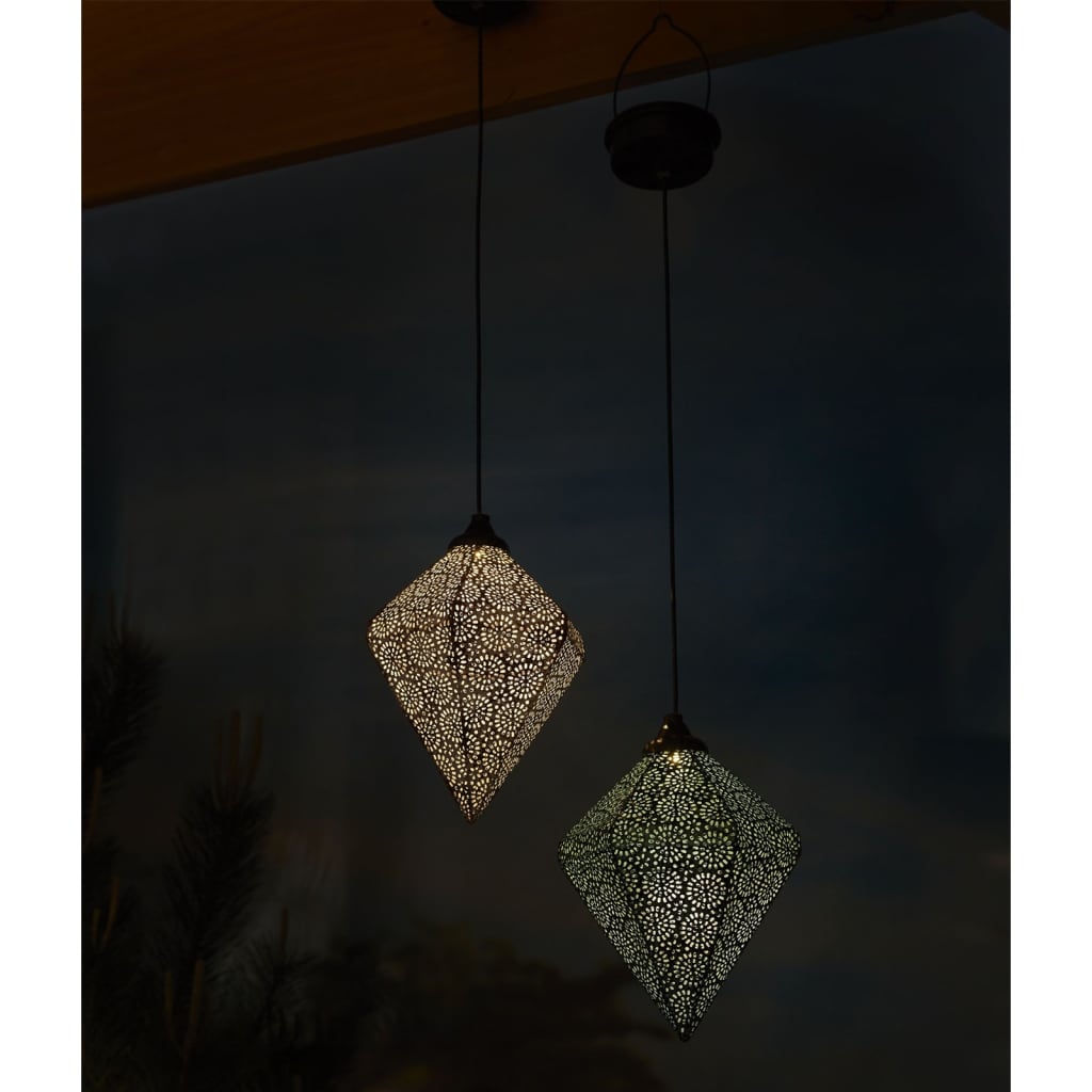 Luxform Lámpara solar LED para colgar en el jardín Tyana rosa