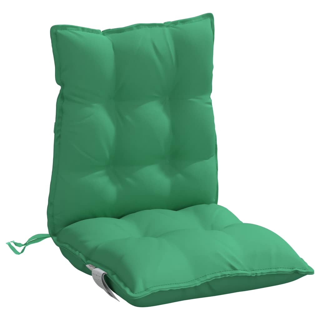 vidaXL Cojines para silla con respaldo bajo 4 uds tela Oxford verde