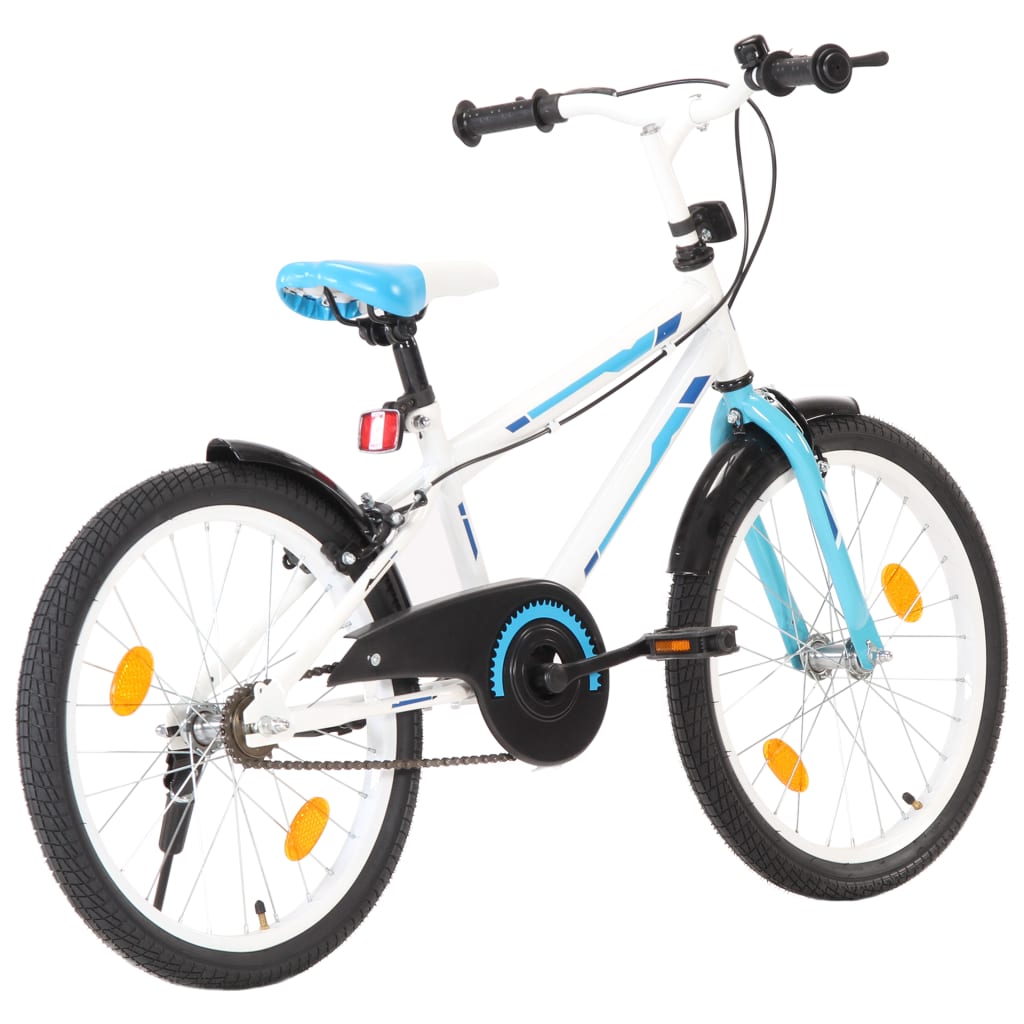 vidaXL Bicicleta para niños 20 pulgadas azul y blanco