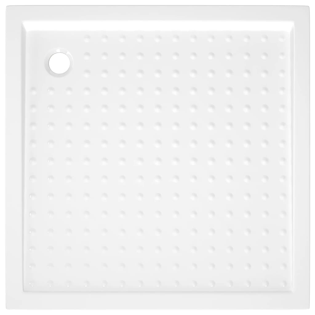 vidaXL Plato de ducha con puntos ABS blanco 90x90x4 cm