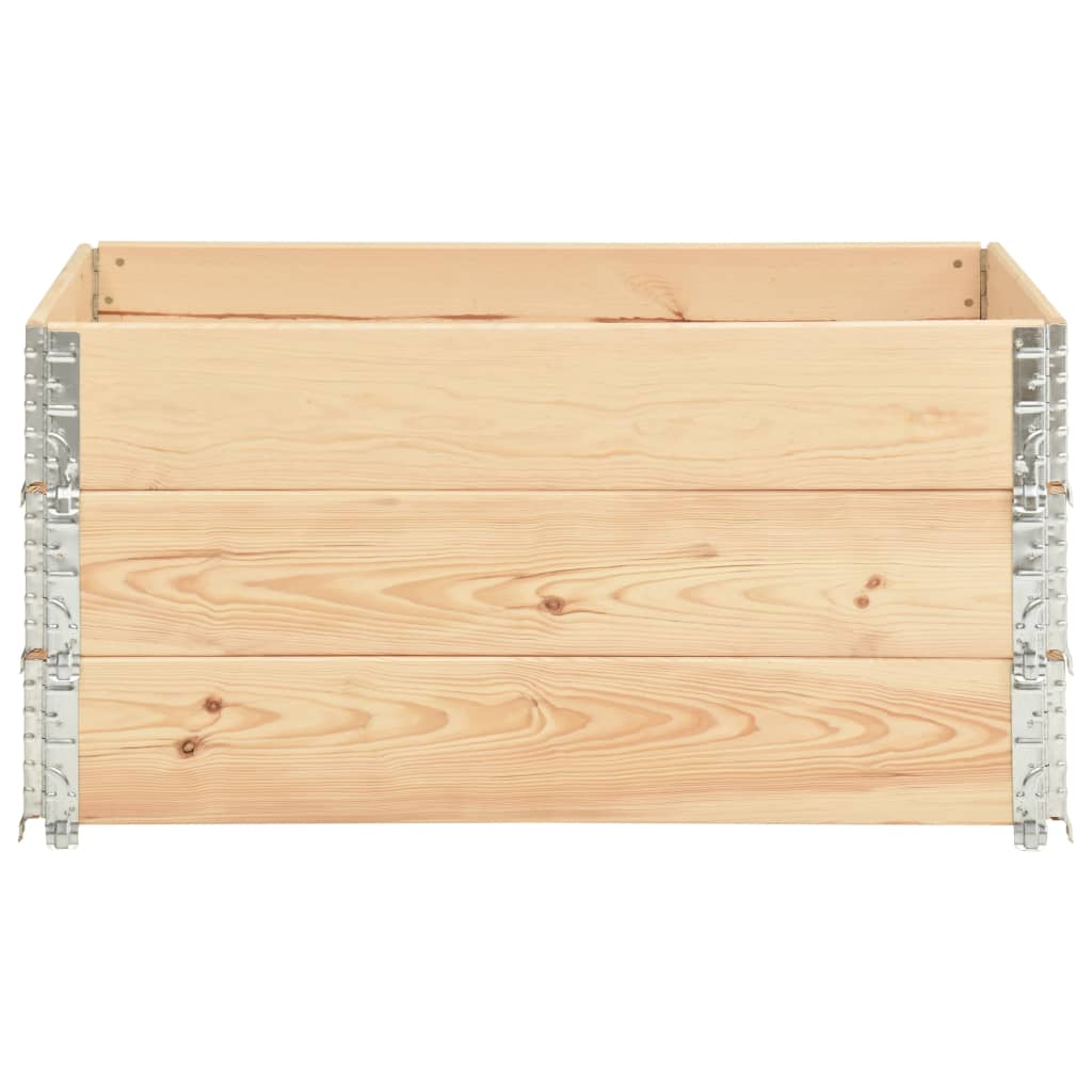 vidaXL Arriates de madera maciza de pino 3 unidades 80x120 cm