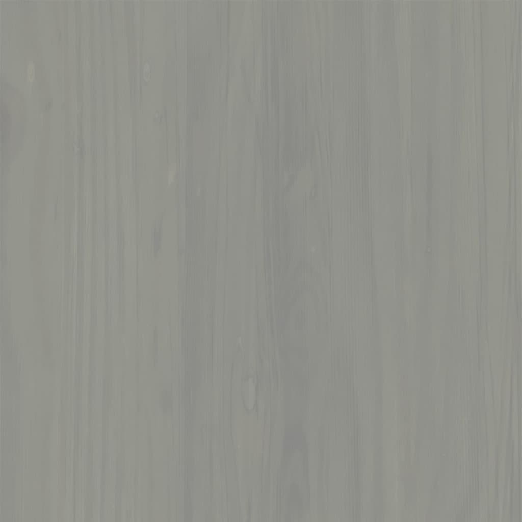 vidaXL Aparador con cajones VIGO madera maciza pino gris 113x40x75 cm