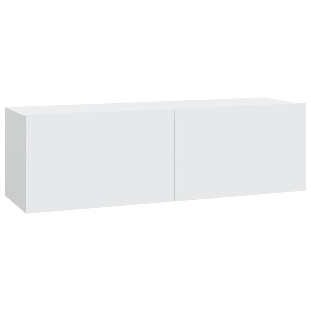 vidaXL Mueble de pared para TV madera contrachapada blanco