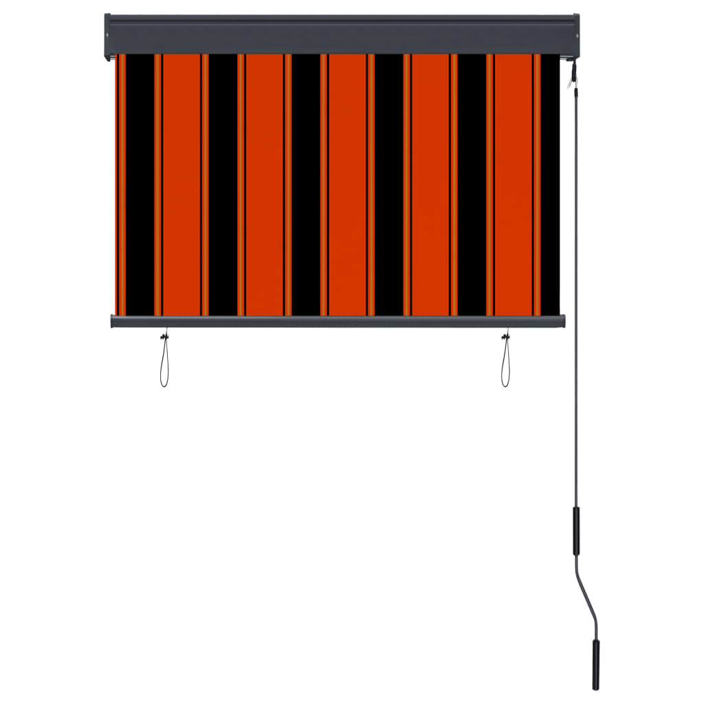vidaXL Estor enrollable de exterior naranja y marrón 100x250 cm