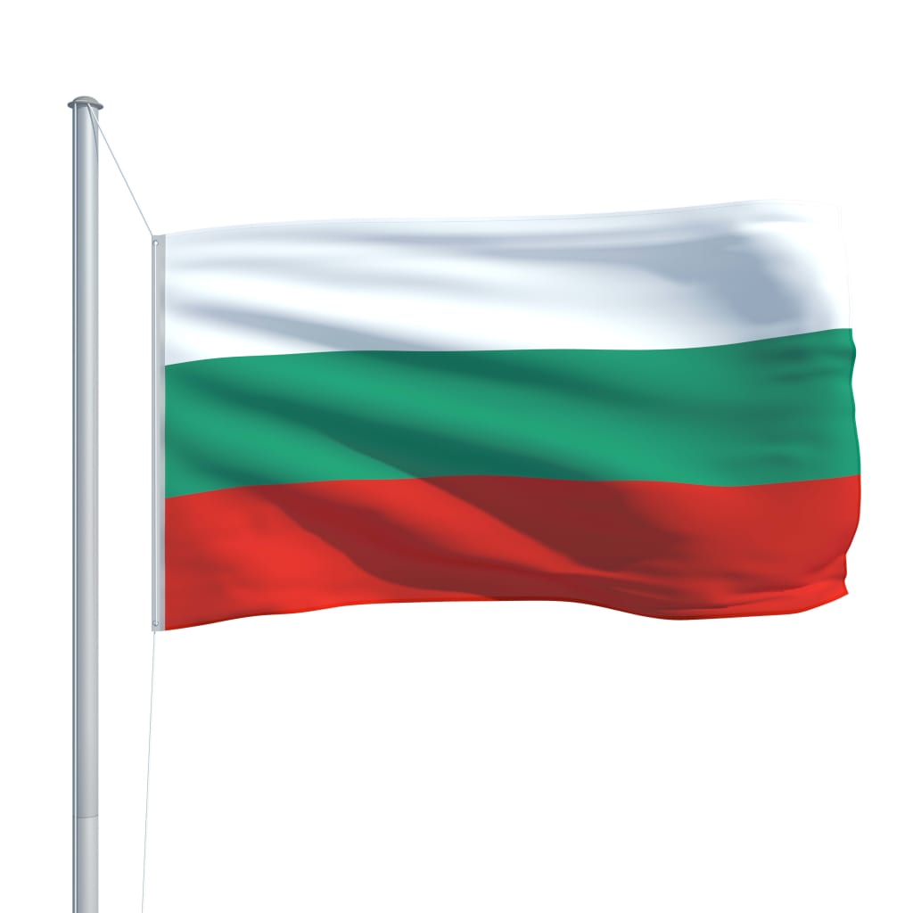 vidaXL Bandera de Bulgaria y mástil de aluminio 6,2 m
