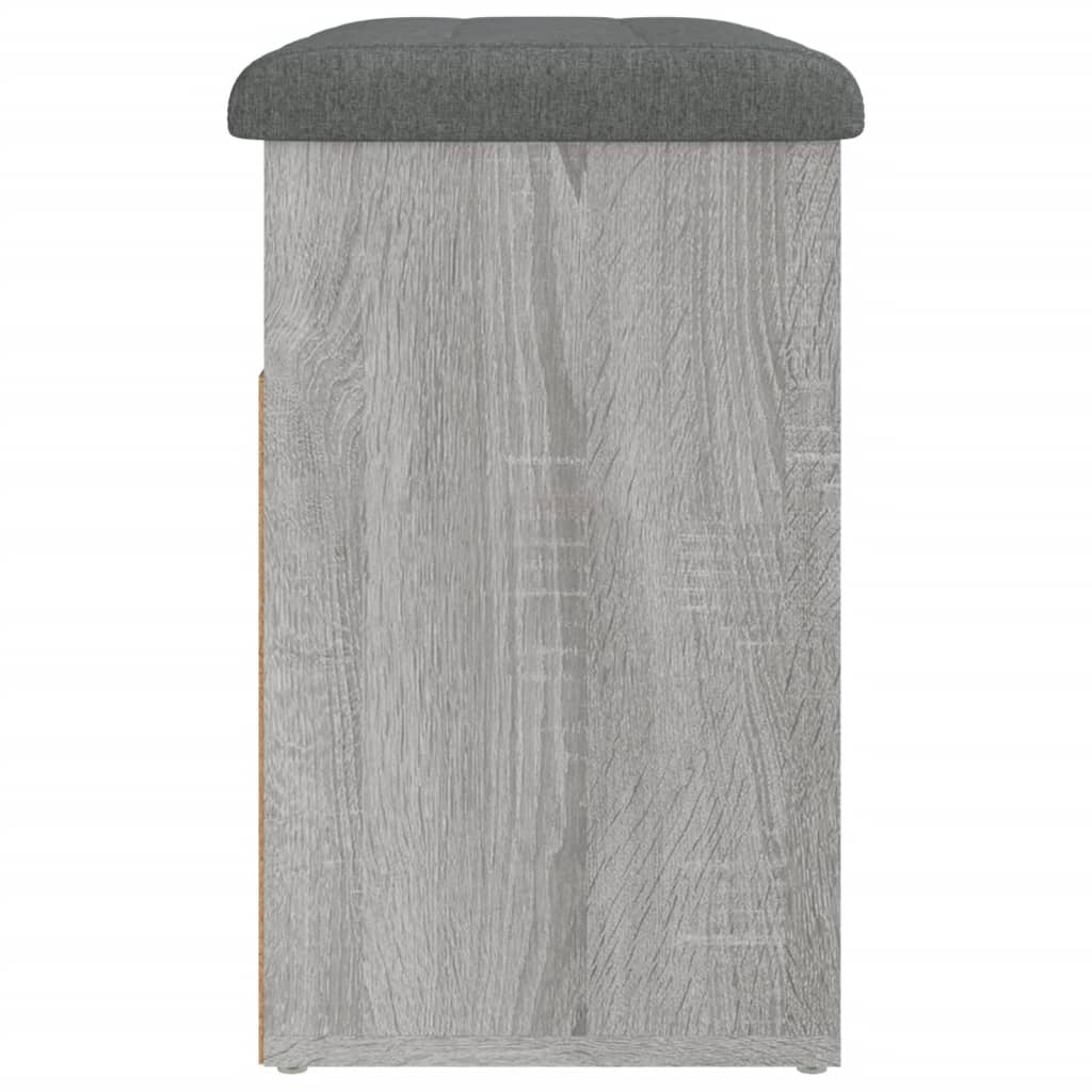 vidaXL Banco zapatero madera de ingeniería gris Sonoma 62x32x50 cm