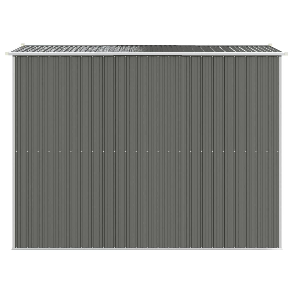 vidaXL Cobertizo de jardín acero galvanizado gris claro 192x274x223 cm