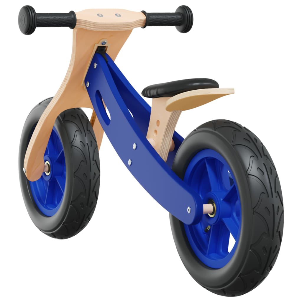 vidaXL Bicicleta sin pedales para niños con neumáticos de aire azul