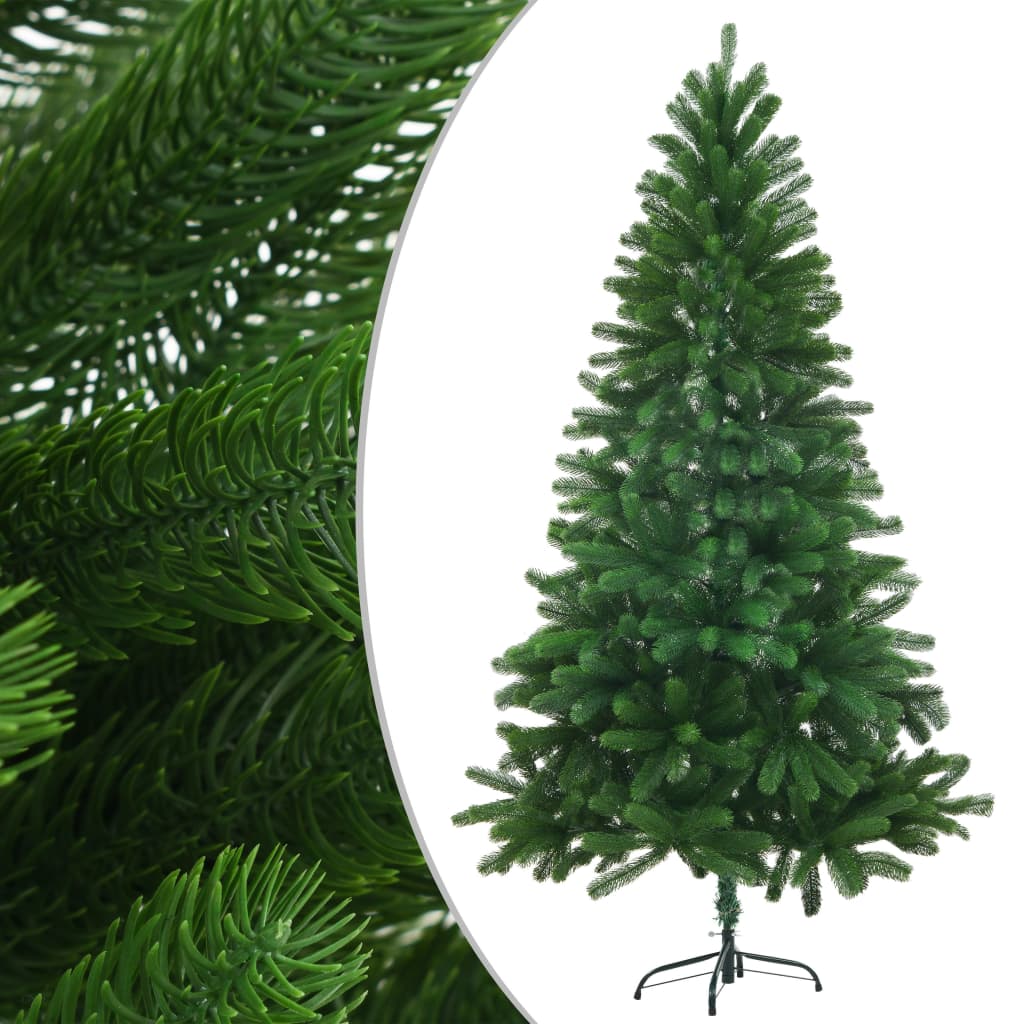 vidaXL Árbol de Navidad artificial hojas realistas verde 150 cm