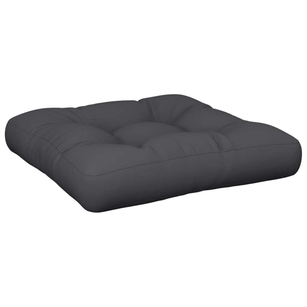 vidaXL Cojín para sofá de palets negro 58x58x10 cm