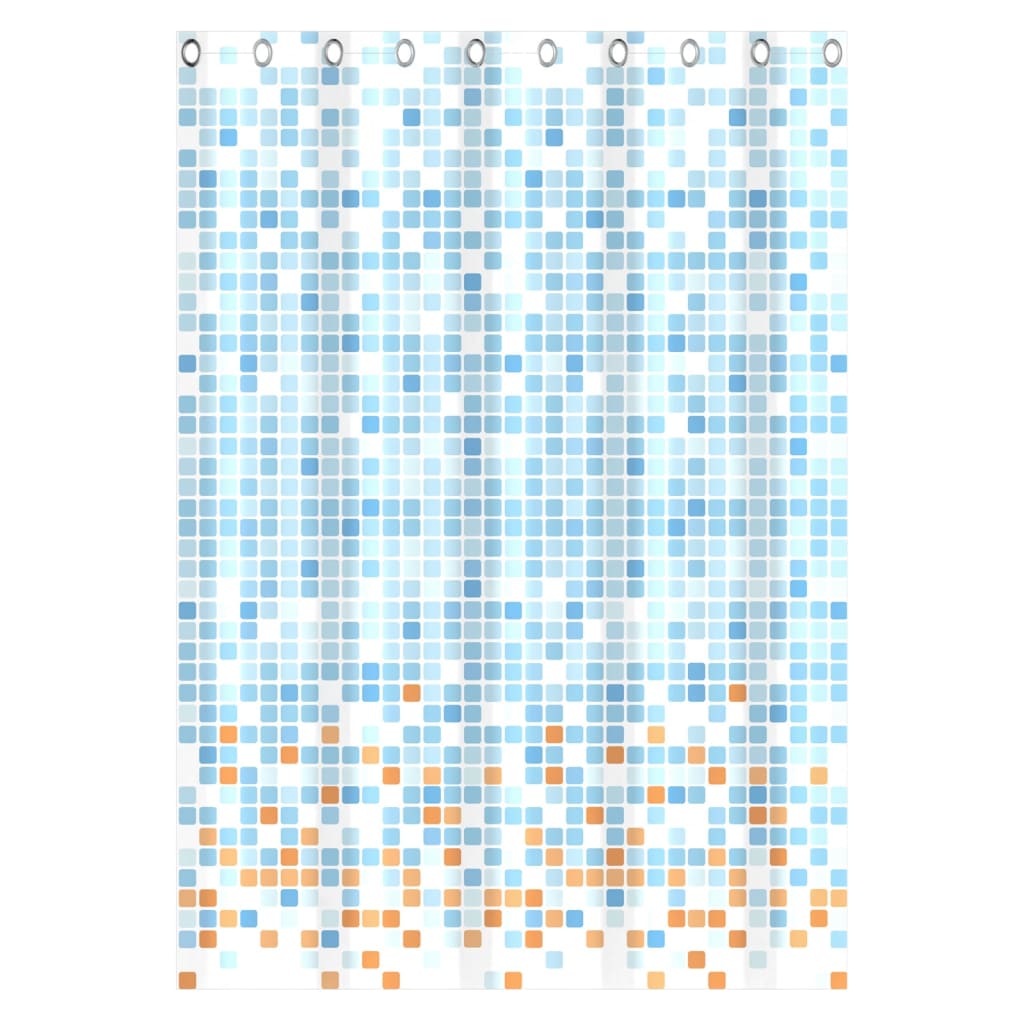 EISL Cortina de ducha con mosaico azul-naranja 200x180x0,2 cm